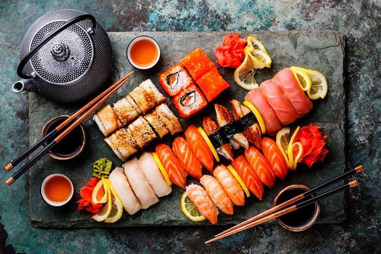 sushi food photography