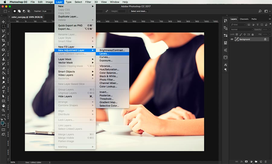how to remove a color cast in photoshop 2