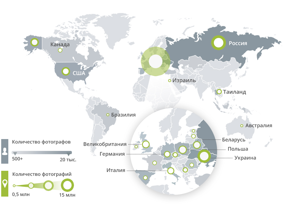 На Depositphotos представлены авторы из 173 стран мира