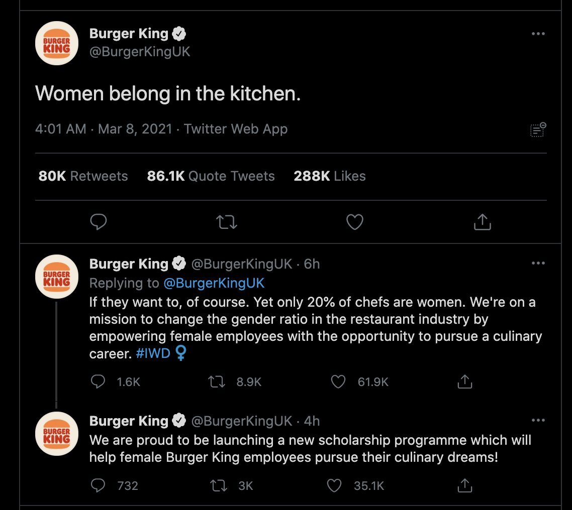 Скріншот Twitter Burger King UK