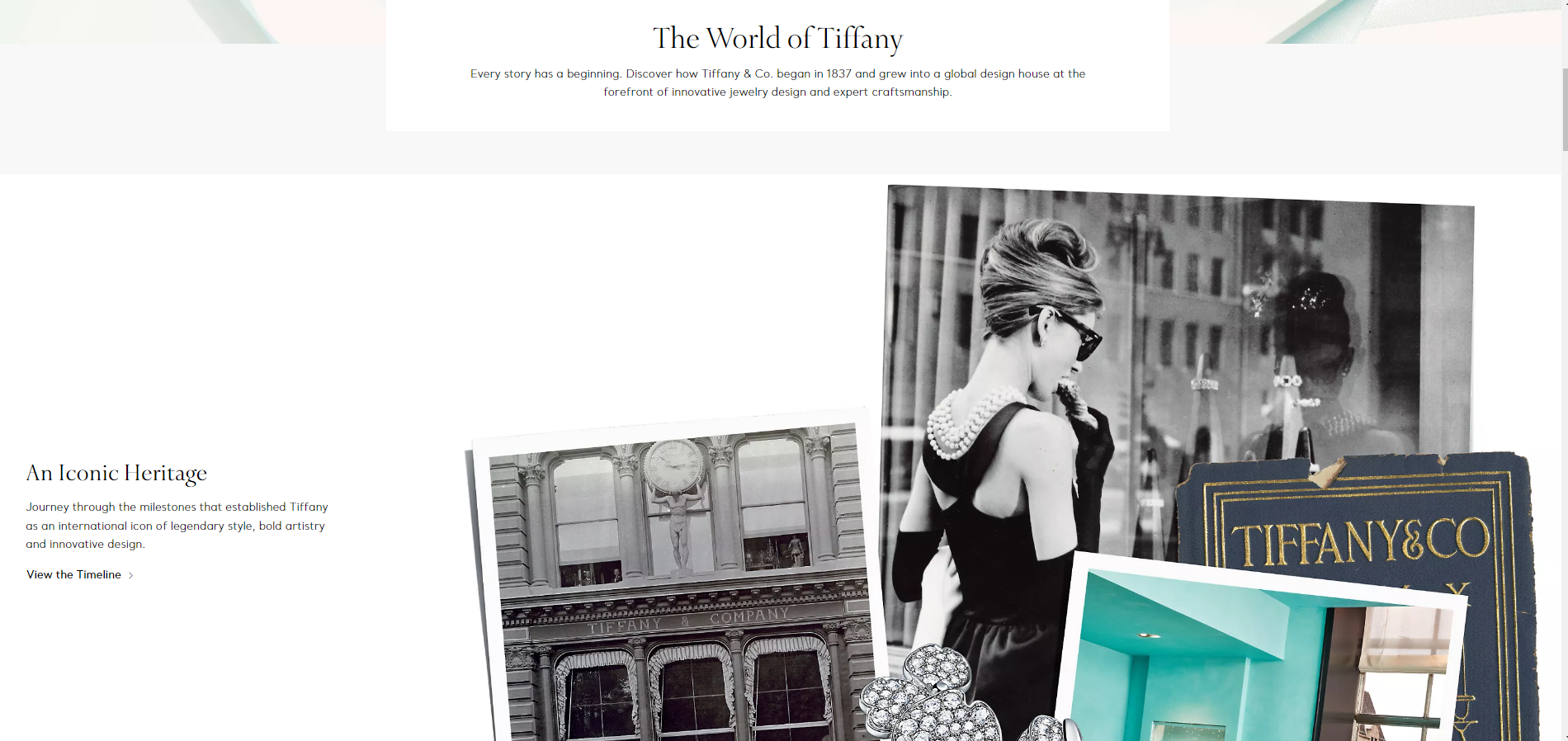 Скріншот сайт Tiffany & Co
