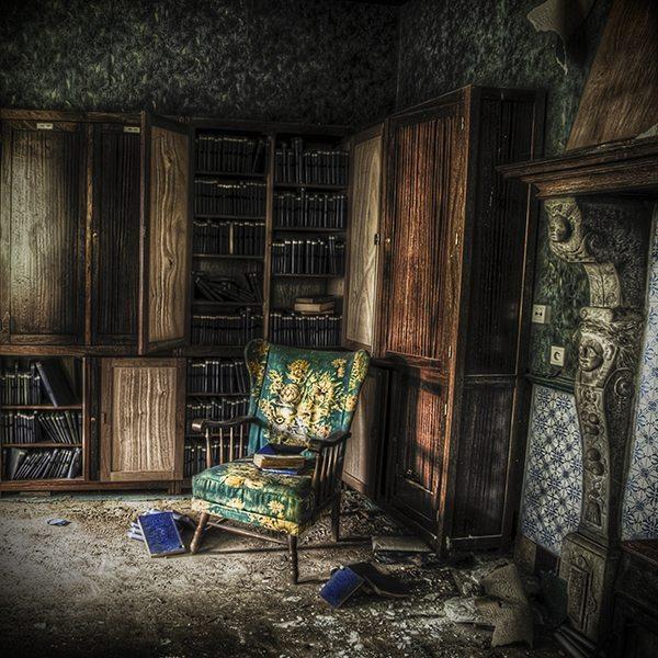Library in an abandoned complex