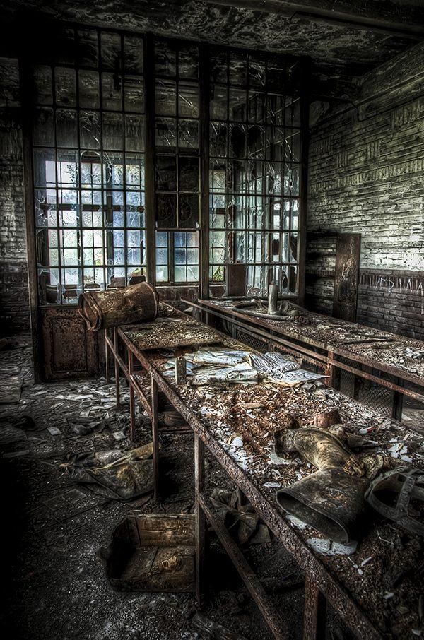 Abandoned factory workshop