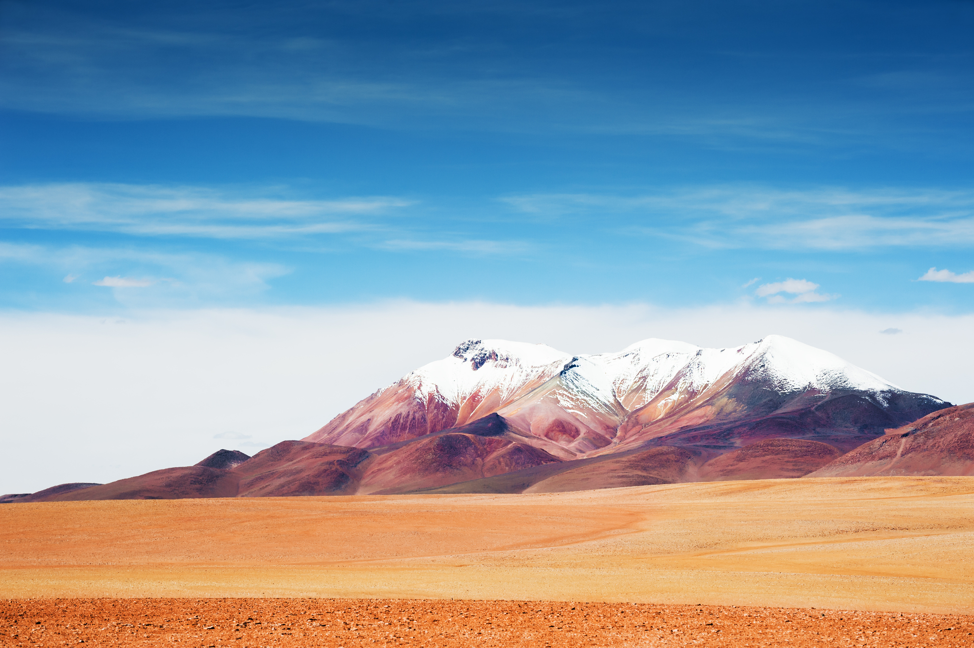 nature background wallpaper - desert and mountains on the plateau Altiplano, Bolivia