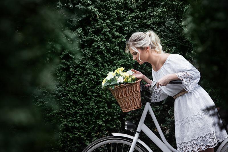 Tijana Moraca photography woman pushing her bike