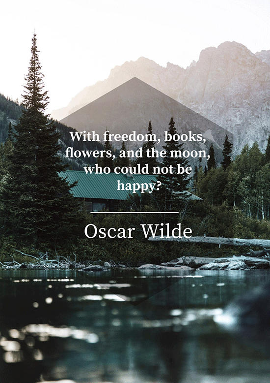 motivational poster with oscar wilde quote