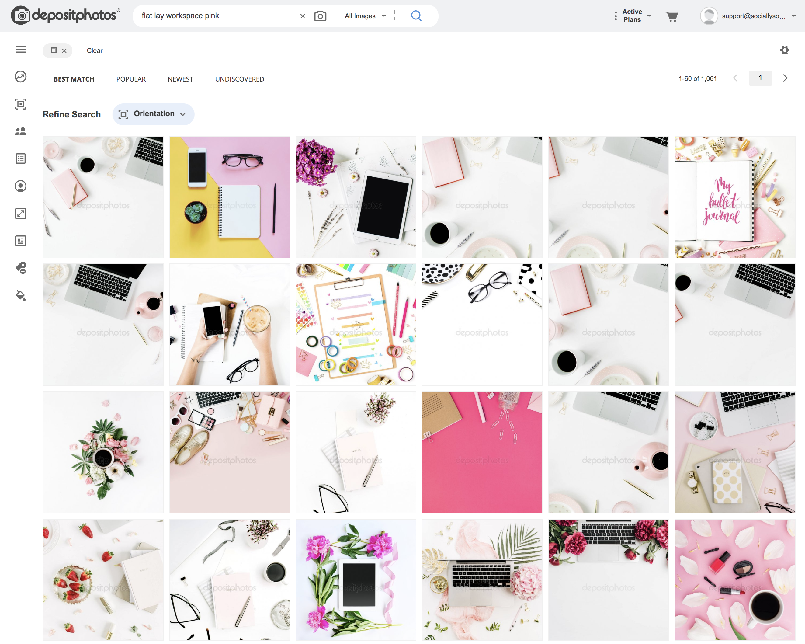 Search for Pink + Workspace + White Space