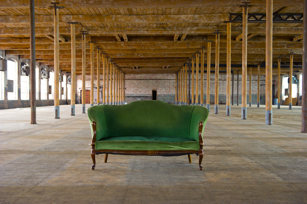  antique green couch 