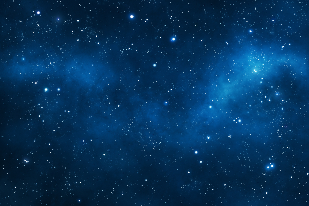 deep blue color space background 