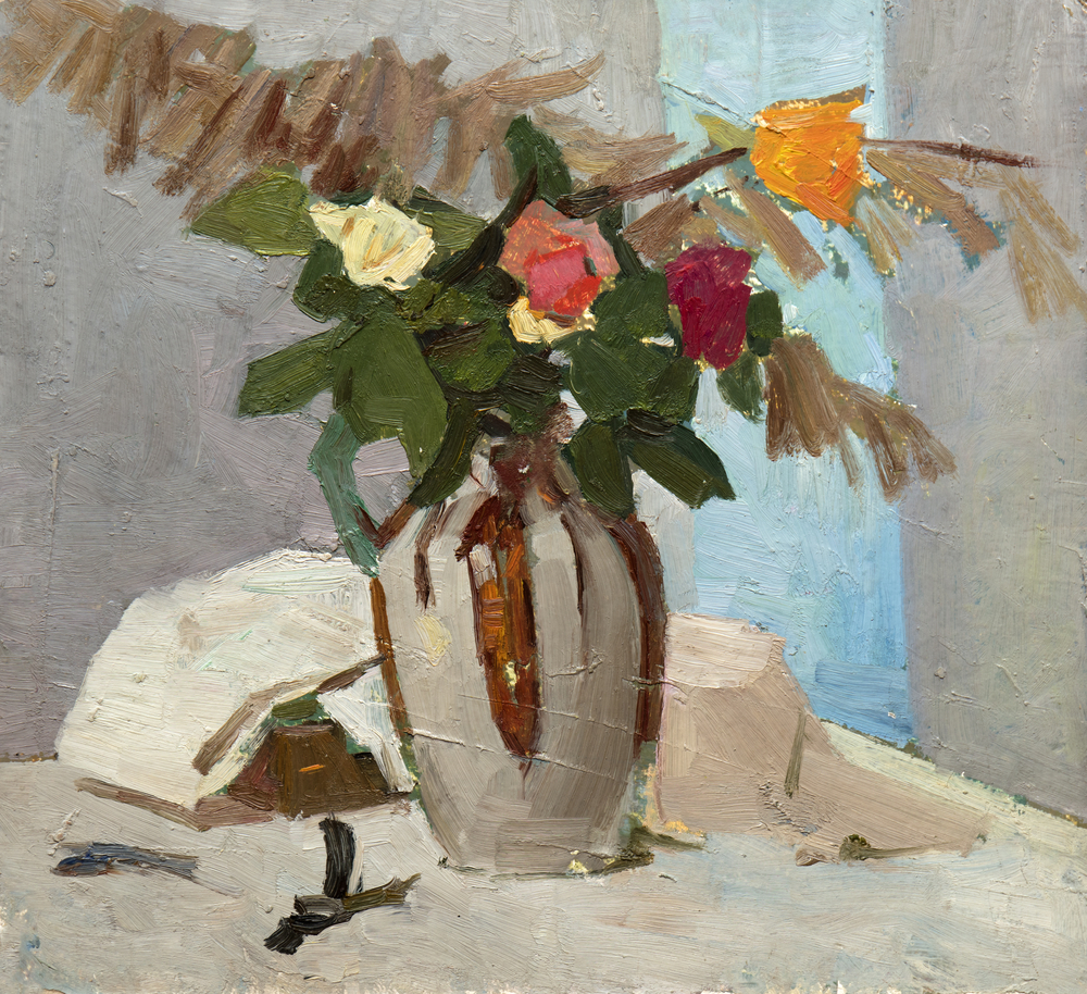 bouquet oil painting