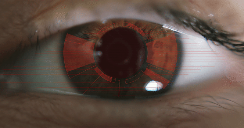 eye scanning footage