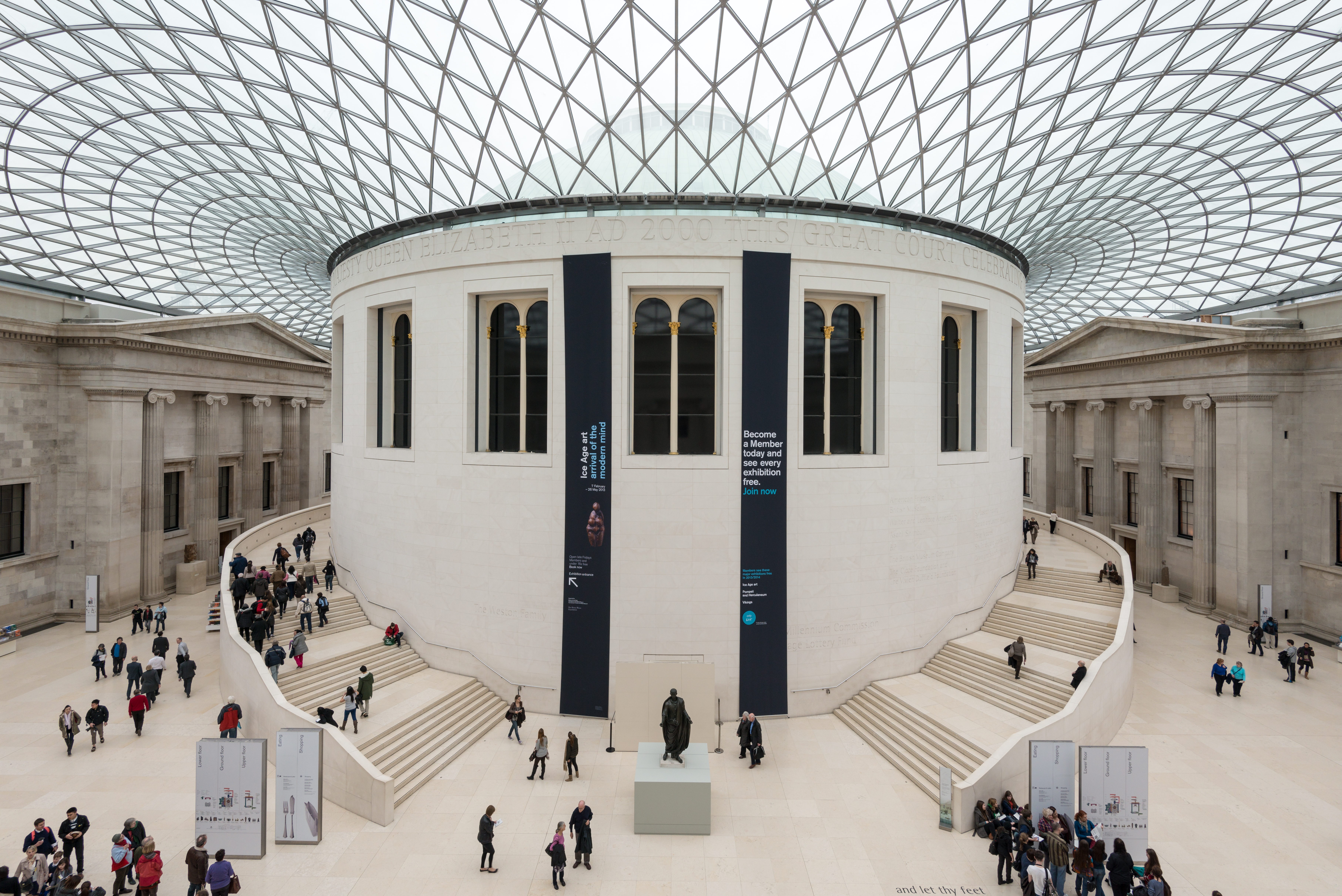 Interior view of the Great Court at the British Museum