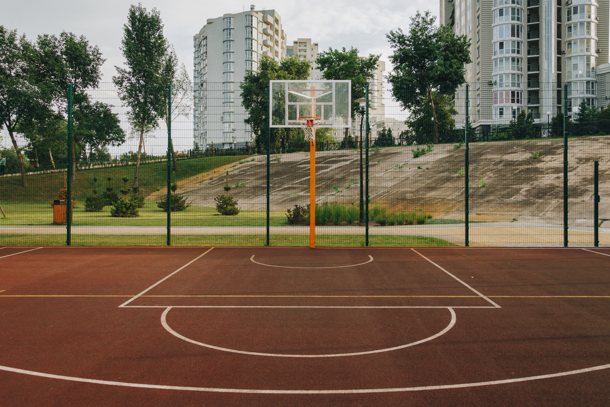 free basketball court zoom background