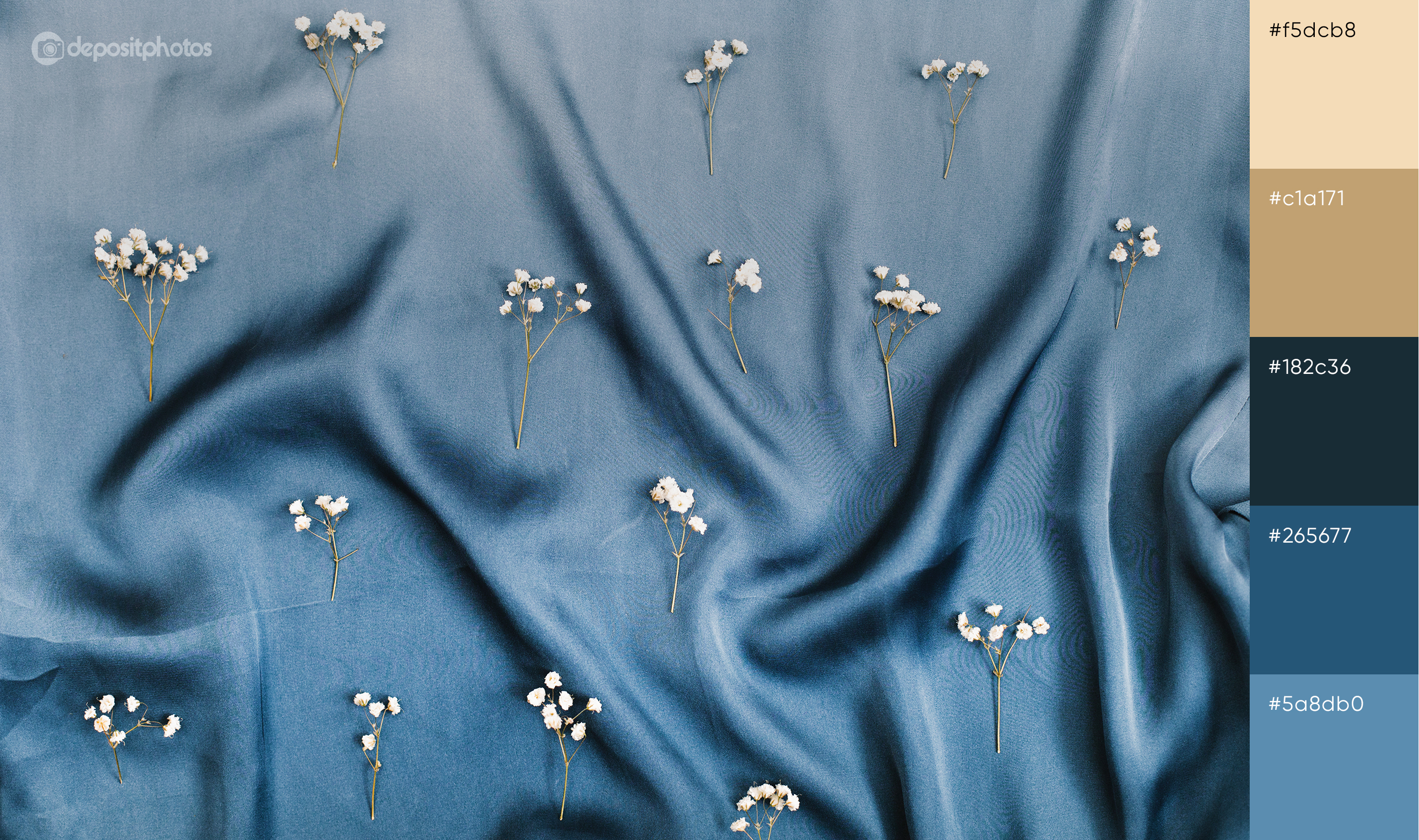 silk fiber with flowers
