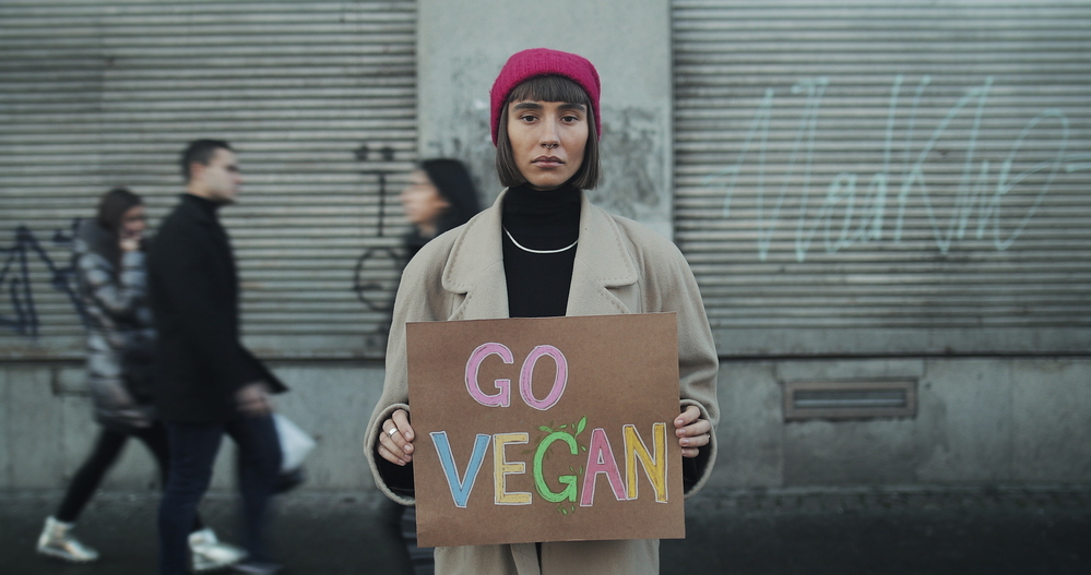 stock photo activism vegan