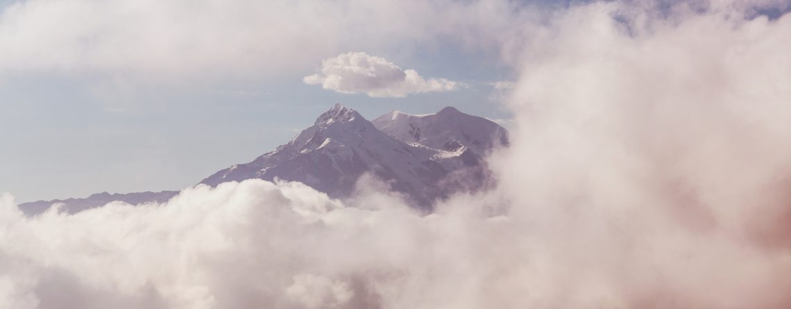 stock photo mountain clouds
