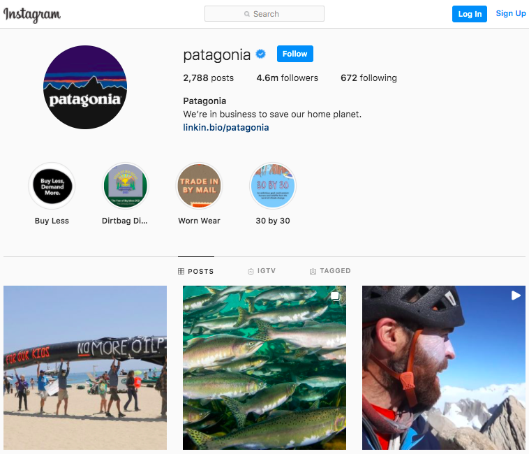 Patagonia Instagram 