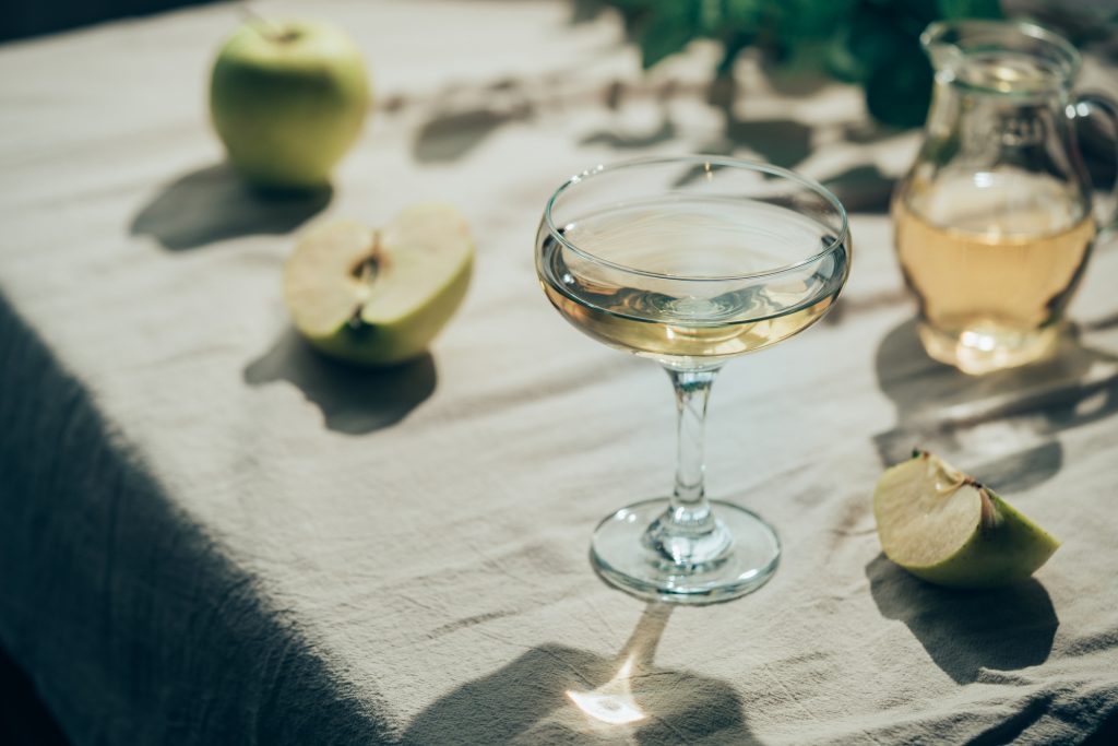 Glass of apple cider