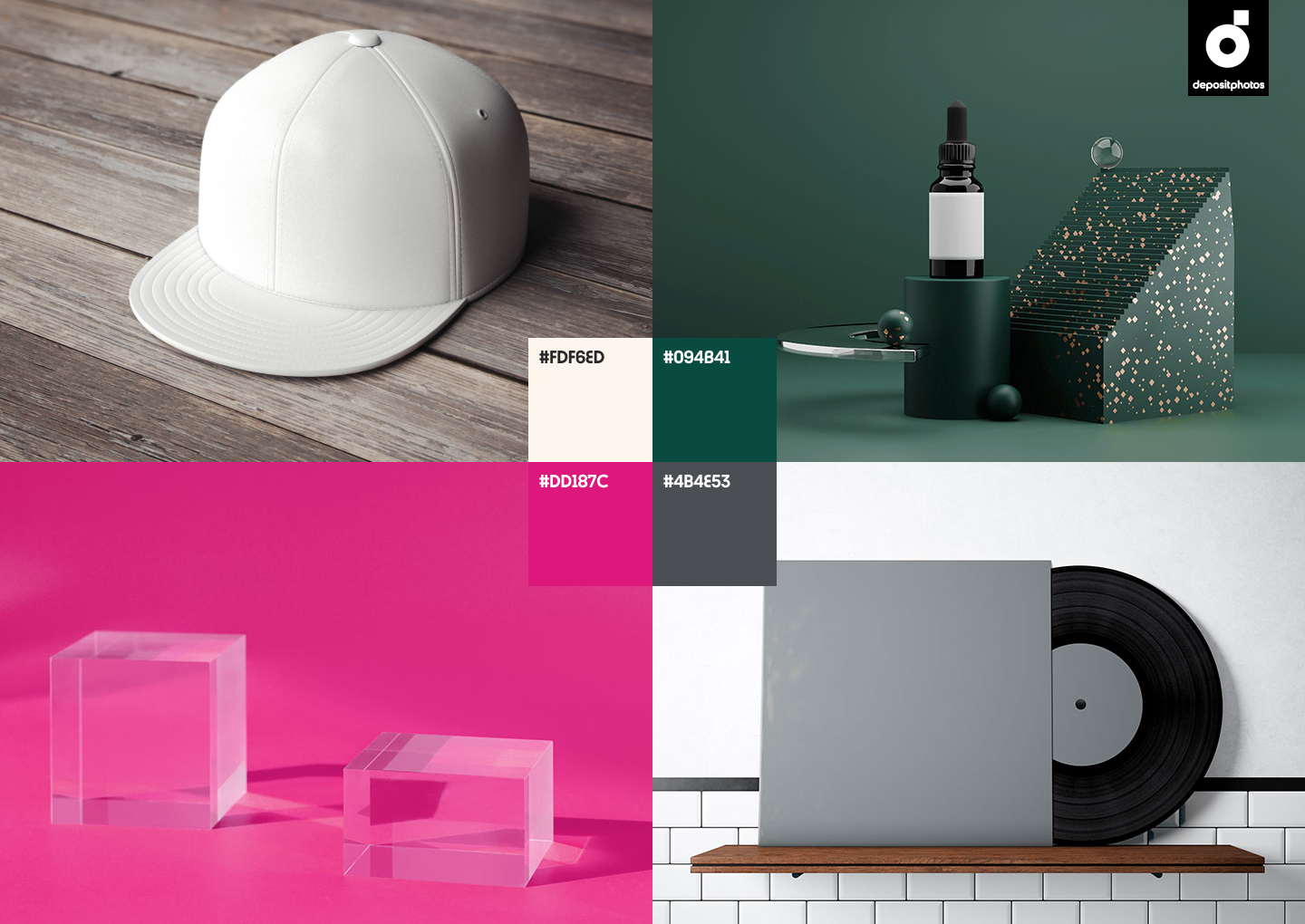 Winter Color Trends 2021-2022 Curated Palettes and Content Collections in Calming and Energizing Shades Mockup