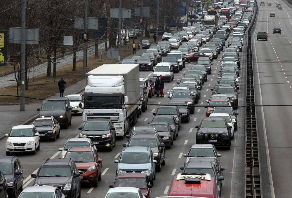 Kyiv, February 2022, traffic gem
