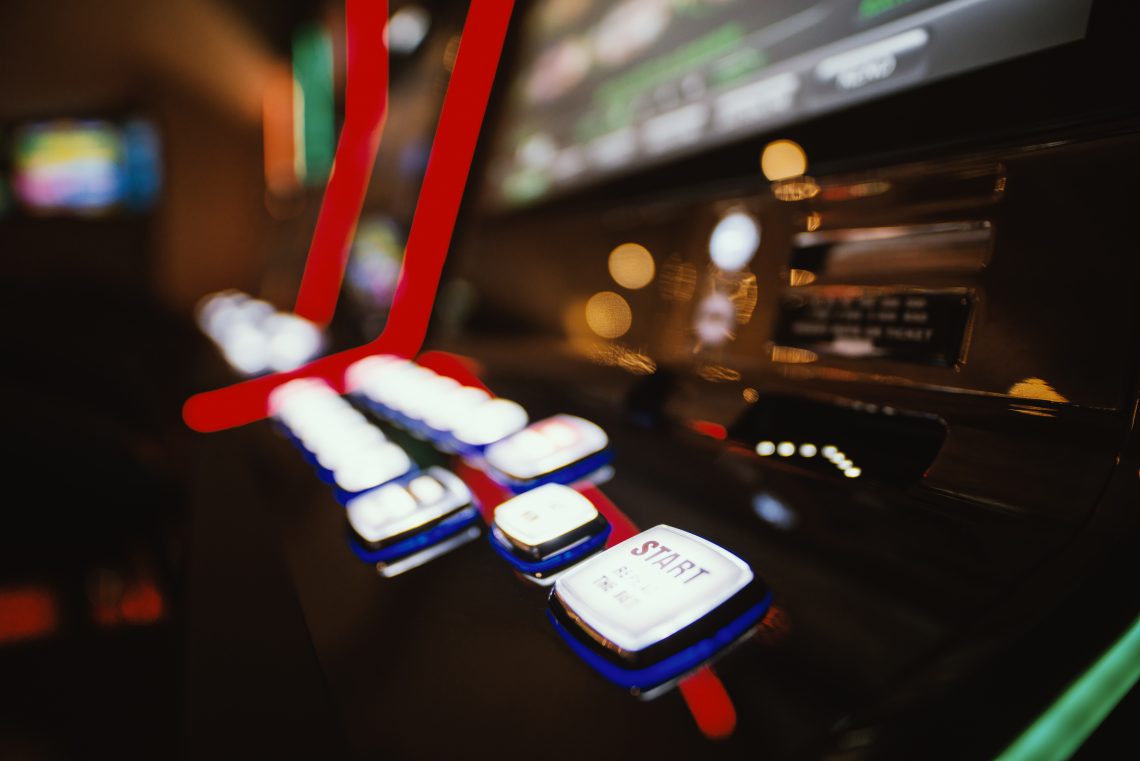 blur photo gambling machine