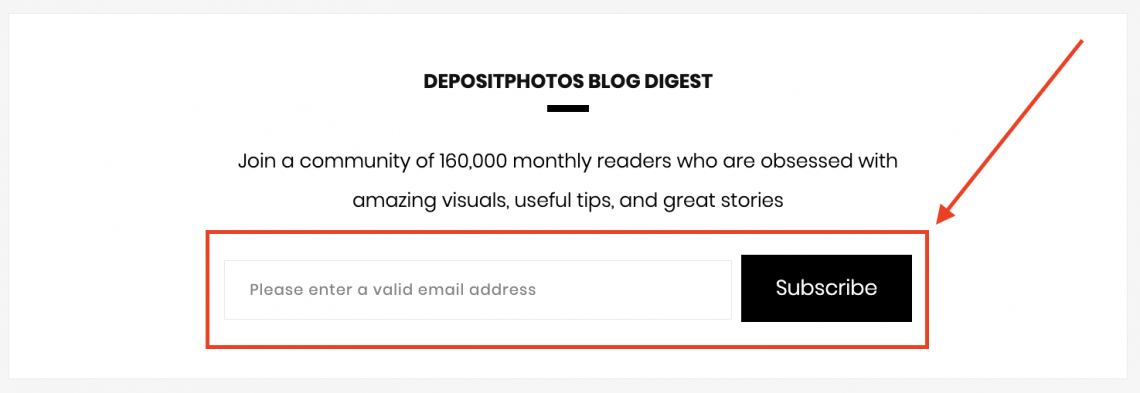Depositphotos blog subscription