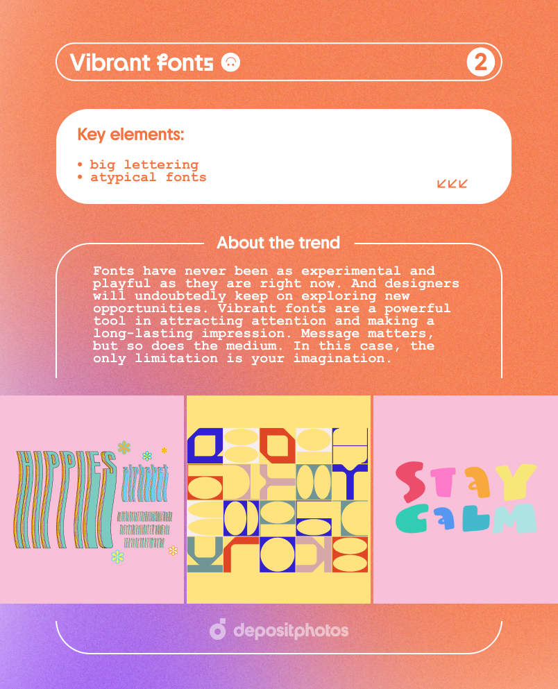 Graphic Design Trends 2022 by Vibrant fonts