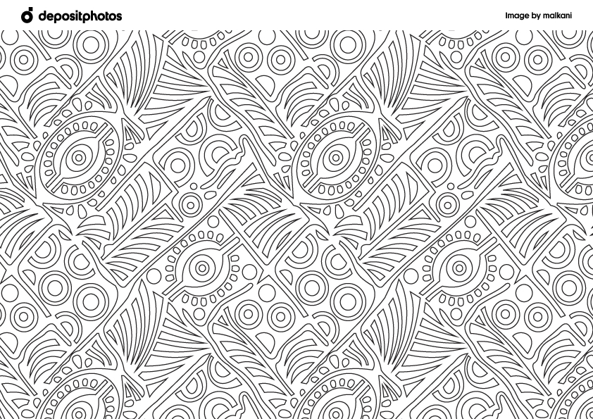 elaborate tribal design Summer Coloring Pages