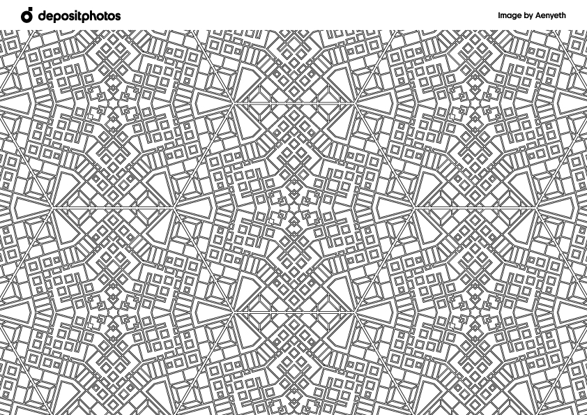Kaleidoscope Summer Coloring Pages 