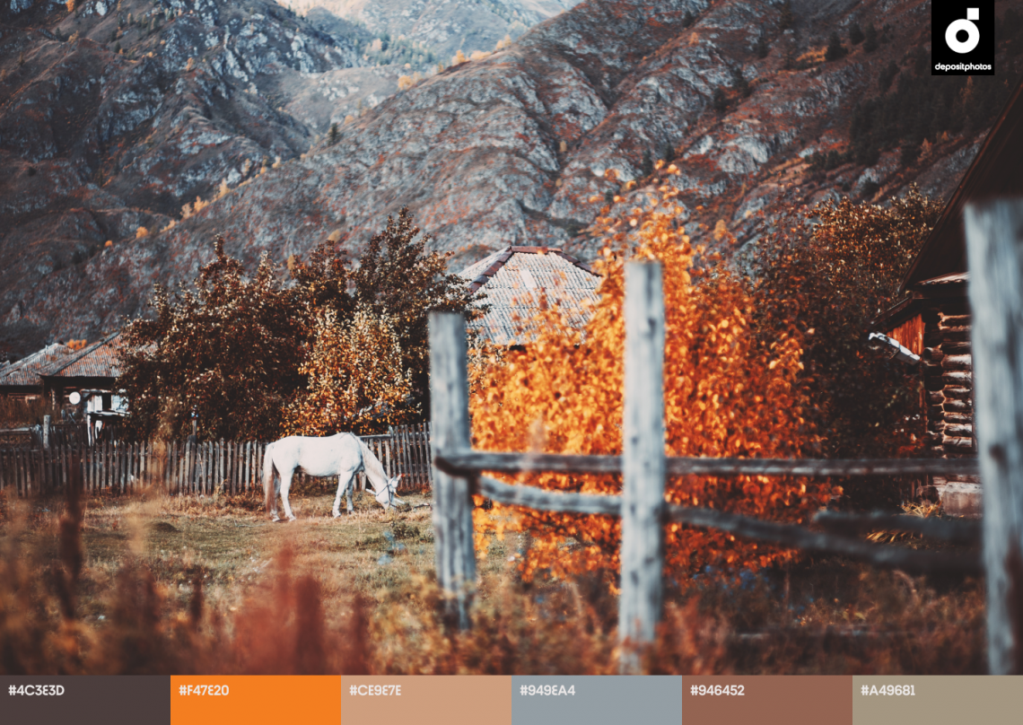 Fall Color Trends 2022 Pastel Orange palette
