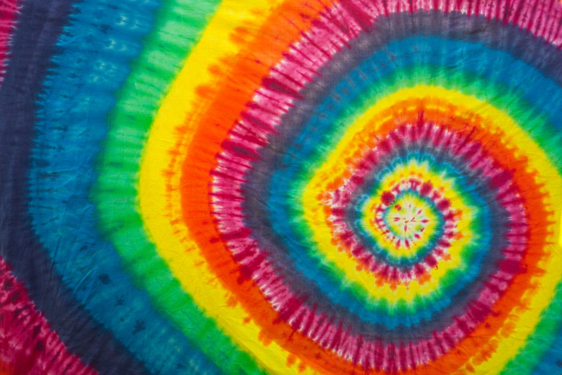 Vibrant and Colorful Tie Dyed Swirl
