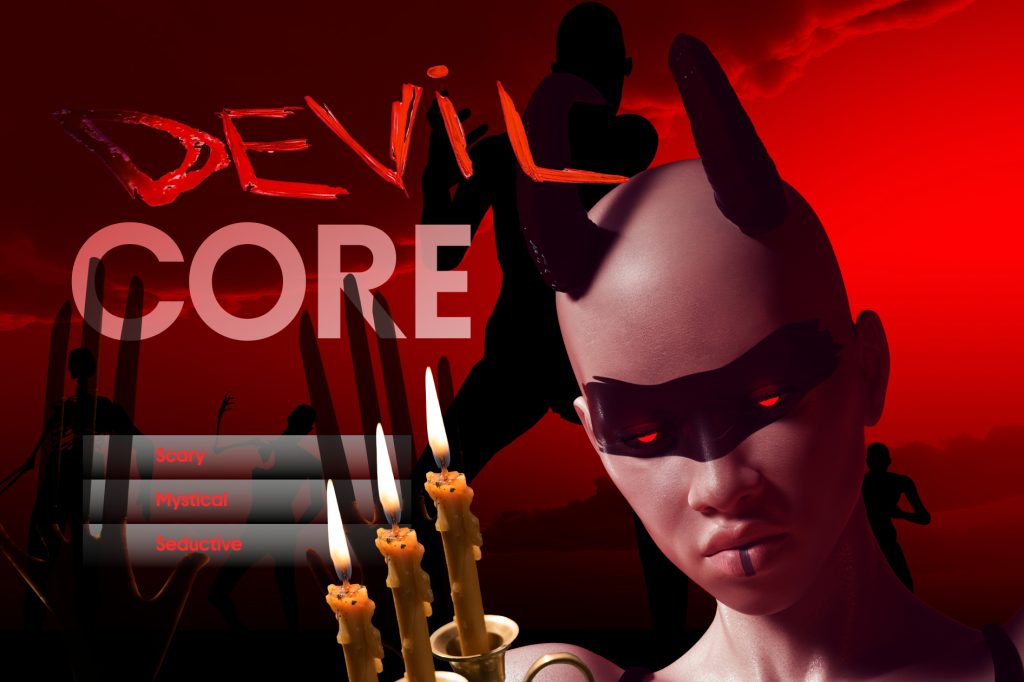 a collage featuring the devilcore aesthetics