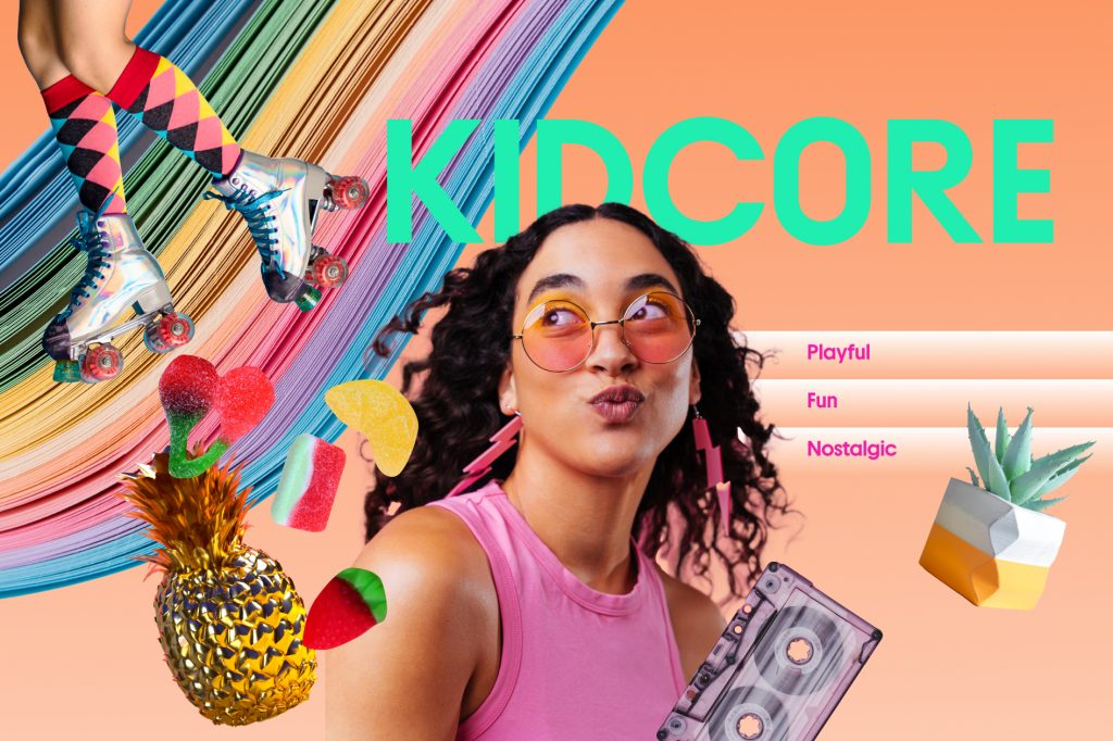 a collage featuring the kidcore aesthetics