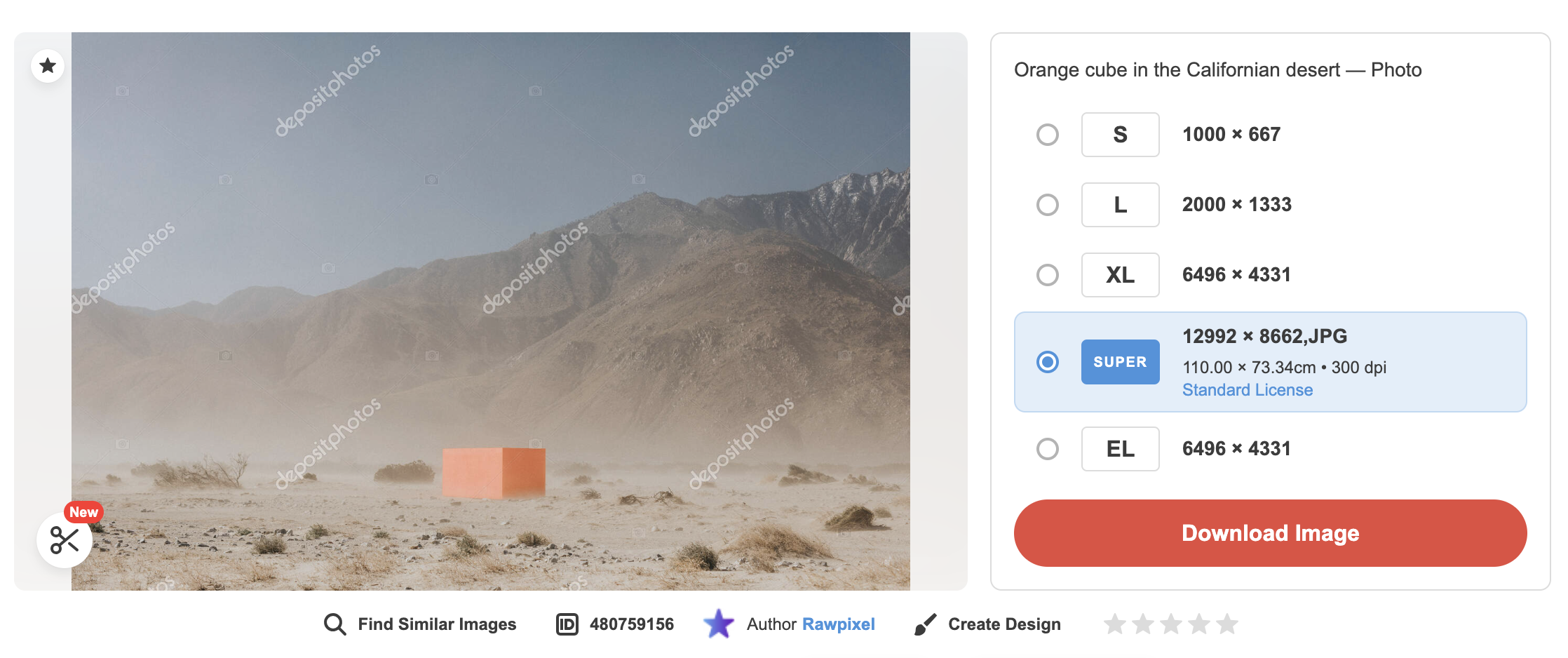 Image size guide on Depositphotos