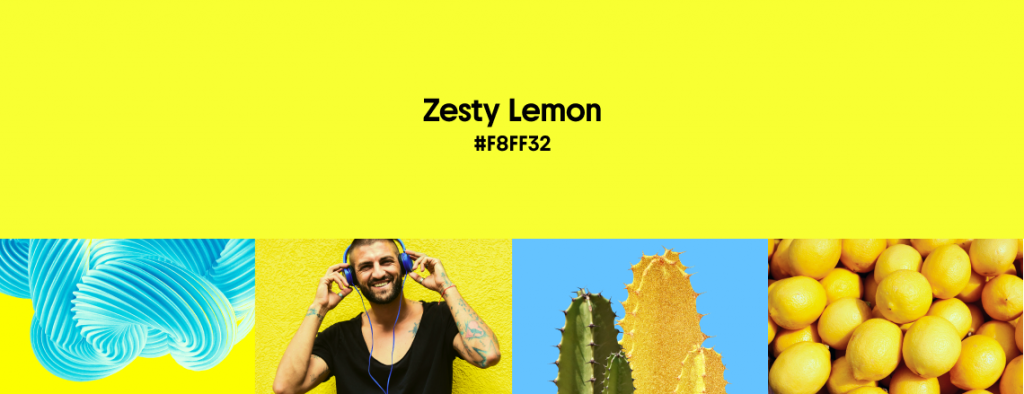 Zesty Lemon: visuals with Zesty Lemon color and HEX code