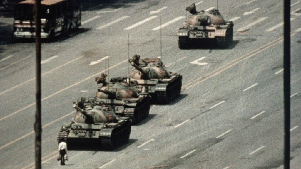 Tank Man in Tiananmen Square