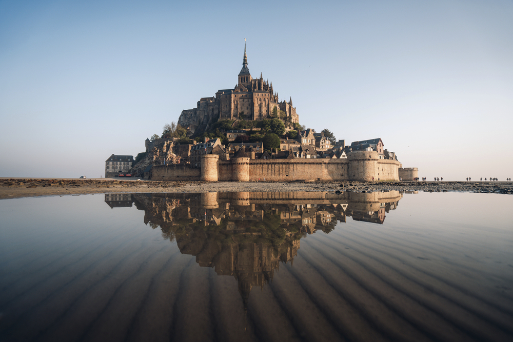 Фото замок Ле Мон-Сен-Мішель у Нормандії, Франція
