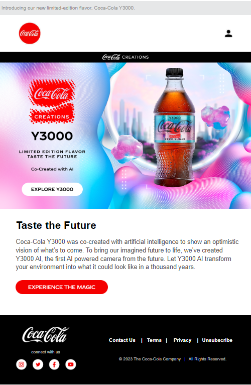 Електронний лист Coca-cola
