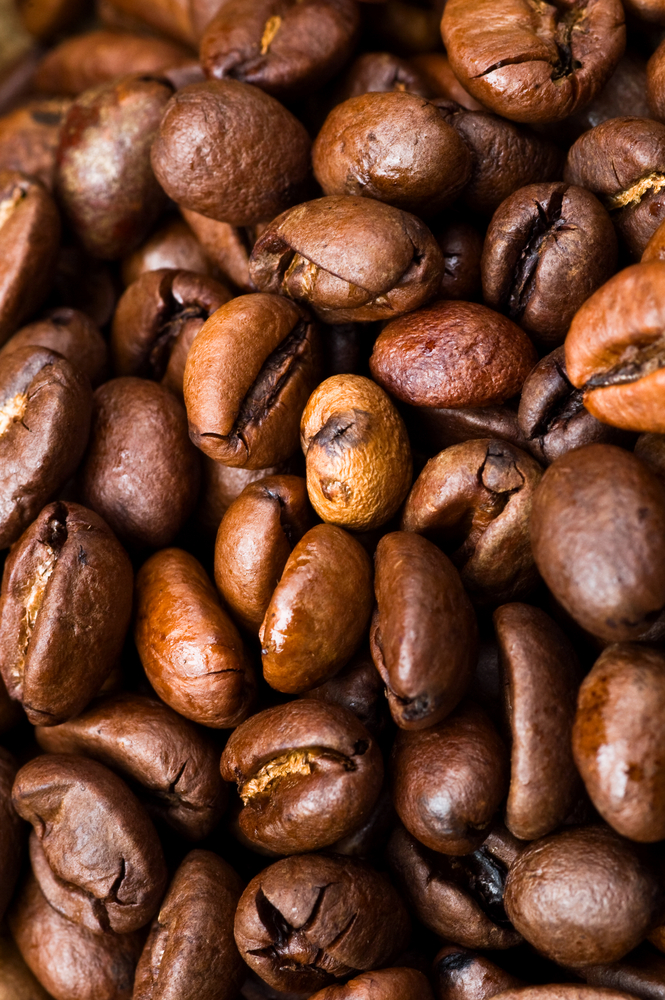 Фотографія кавові зерна великим планом