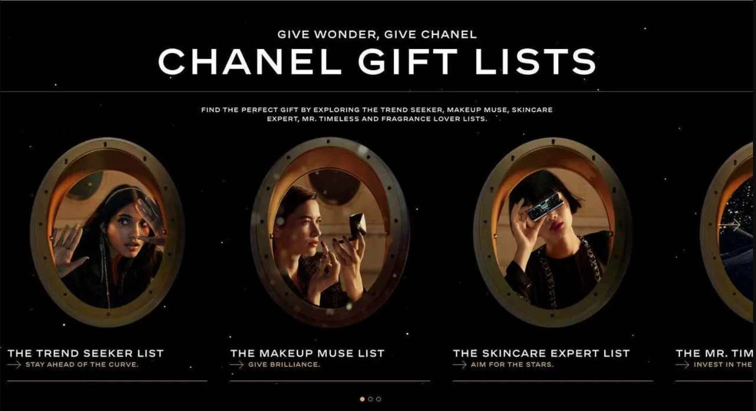 Скріншот сайт Chanel 