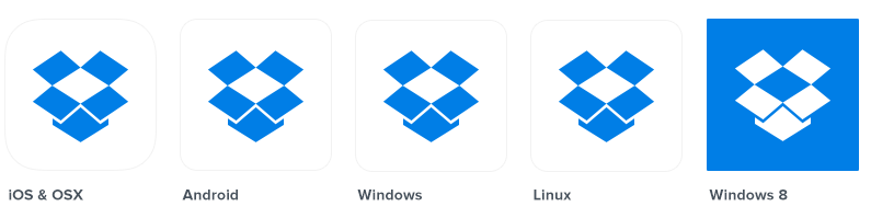 Vector Dropbox app icons 