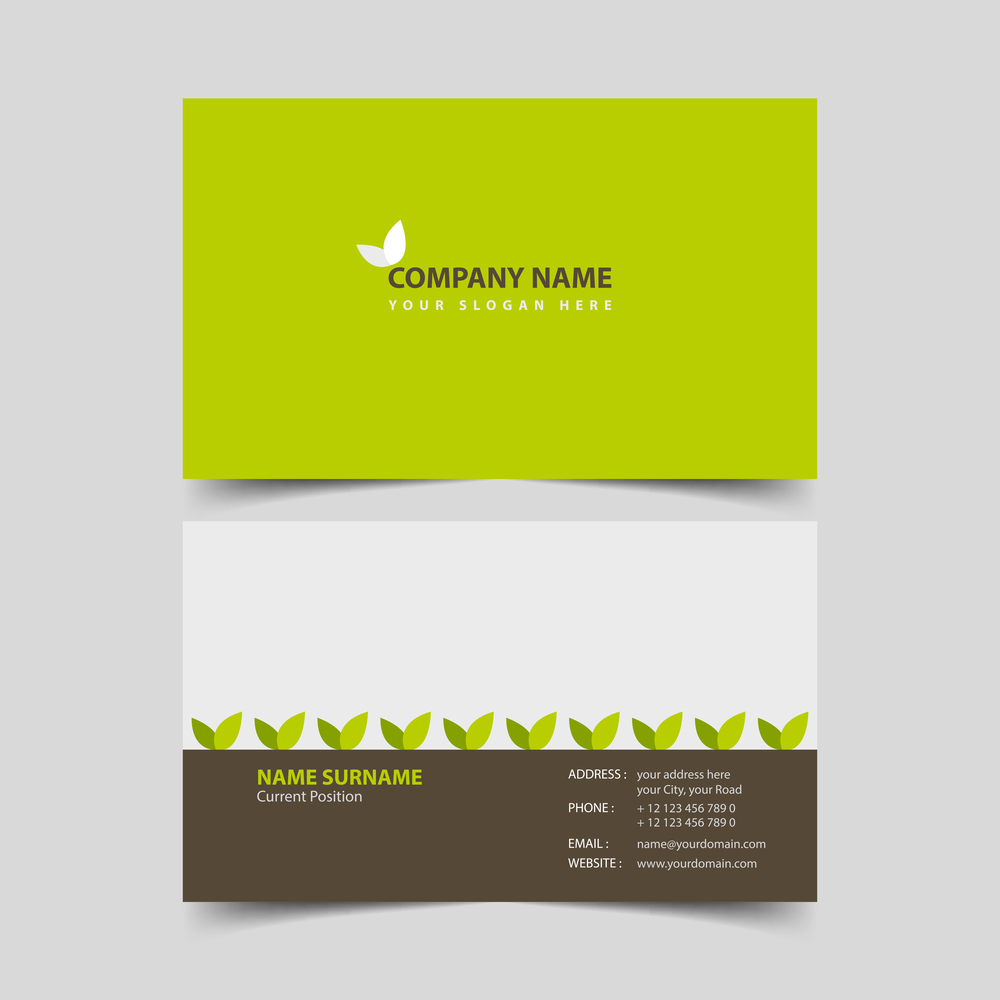 Eco friendly business card design template