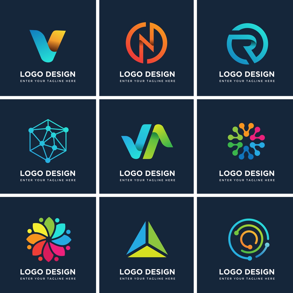 Vector cool color logos from Depositphotos