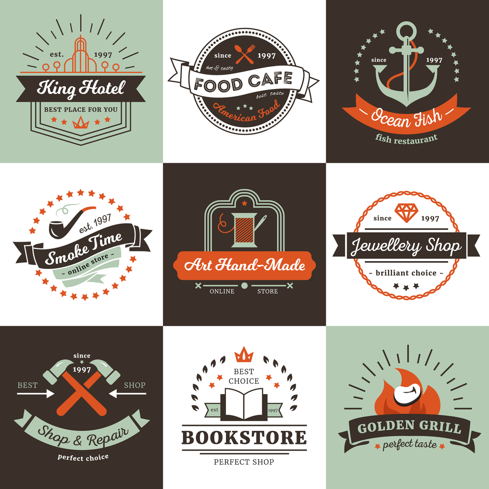 Vector image cool vintage logos ideas Depositphotos