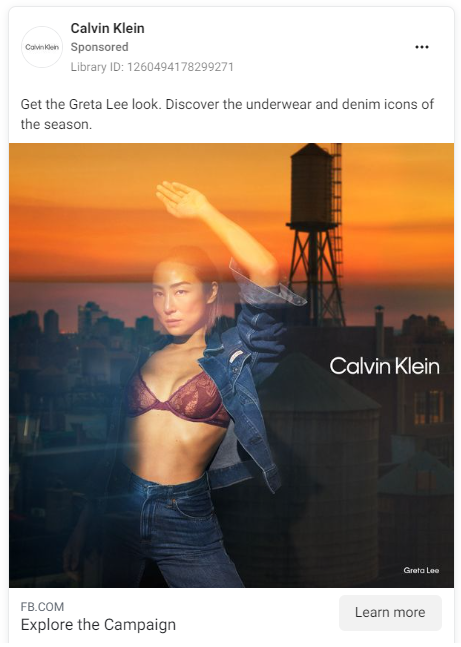 Calvin Klein display ad