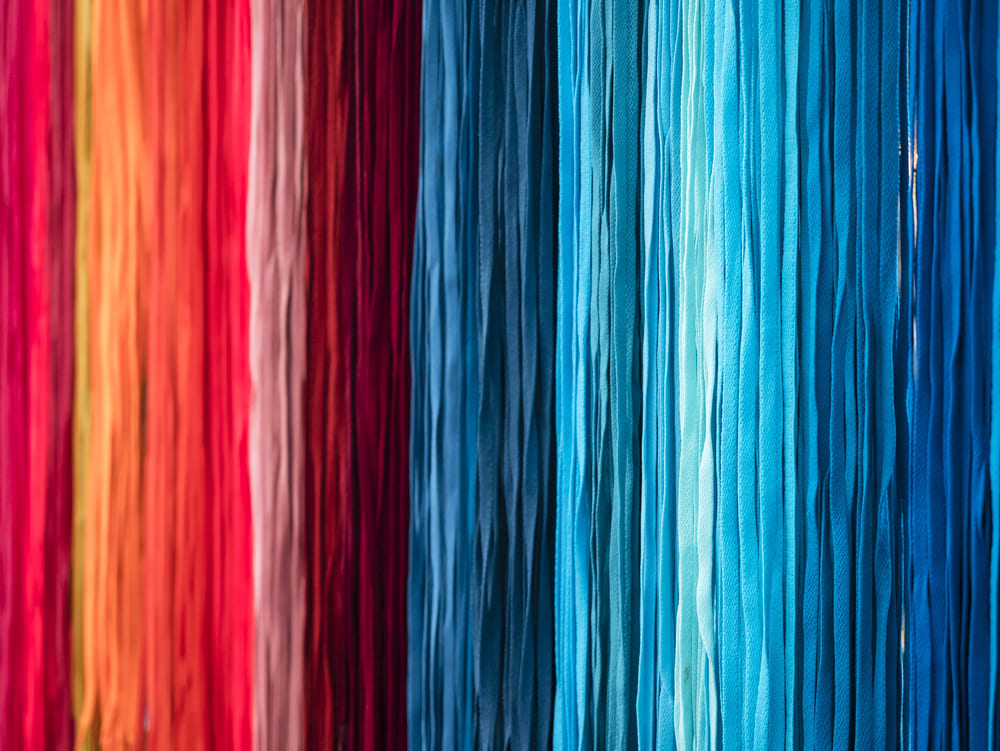 Textile Colorful Thread gradient fabric Background — Photo
