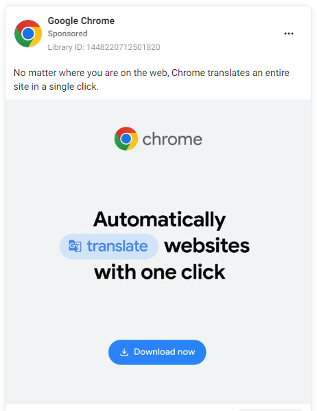 Google Chrome display ad